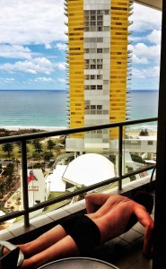 Dave W on honeymoon in Gold coast and working hard!