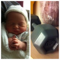 Charis has her very own 200g dumbell!